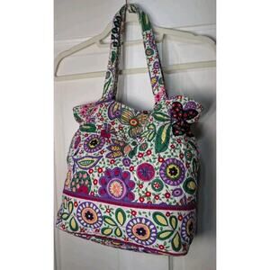 Vera Bradley Floral Quilted Viva La Vera Tote Bag Retired Boho